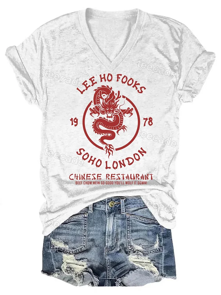 Teecade Teecade Lee Ho Fooks Vintage Resto V-neck T-shirt