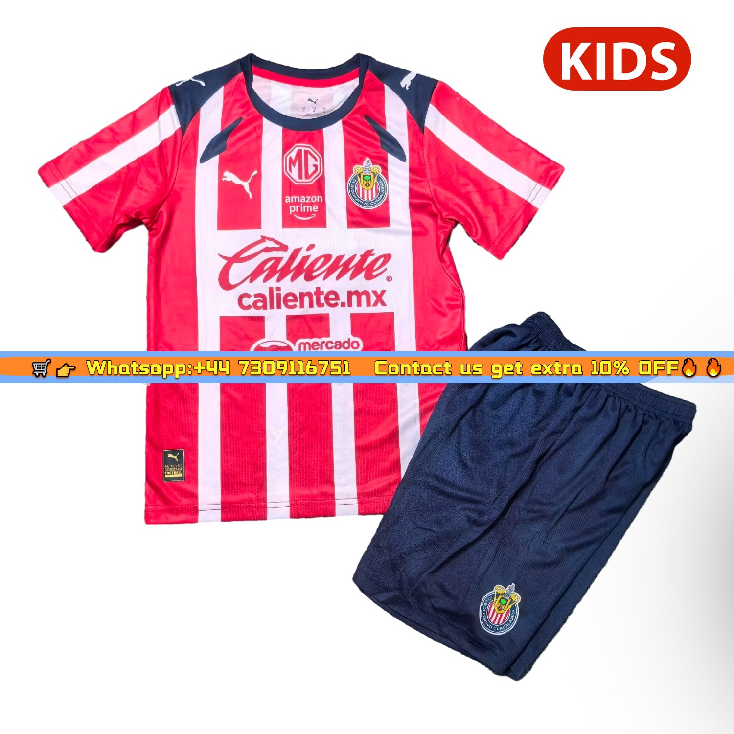 Chivas de Guadalajara 25-26 Home Kids Kit