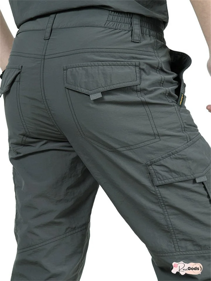 Men's Cargo Pants Cargo Trousers Tactical Pants Trousers Tactical Multi Pocket 6 Pocket Plain Quick Dry Outdoor Full Length Daily Hiking Casual Tactical Black Army Green Micro-elastic