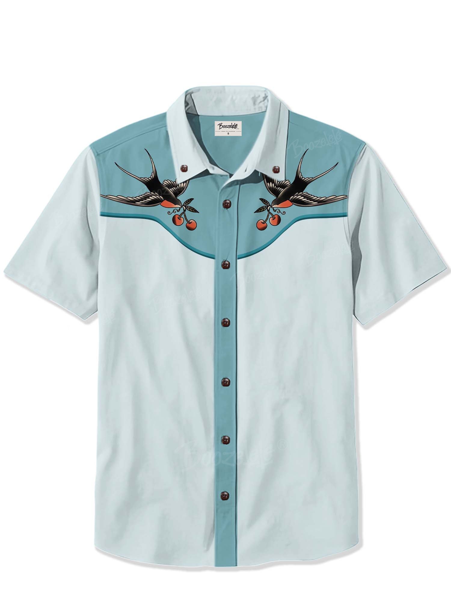 Swallow Holding A Cherry - 100% Cotton Shirt
