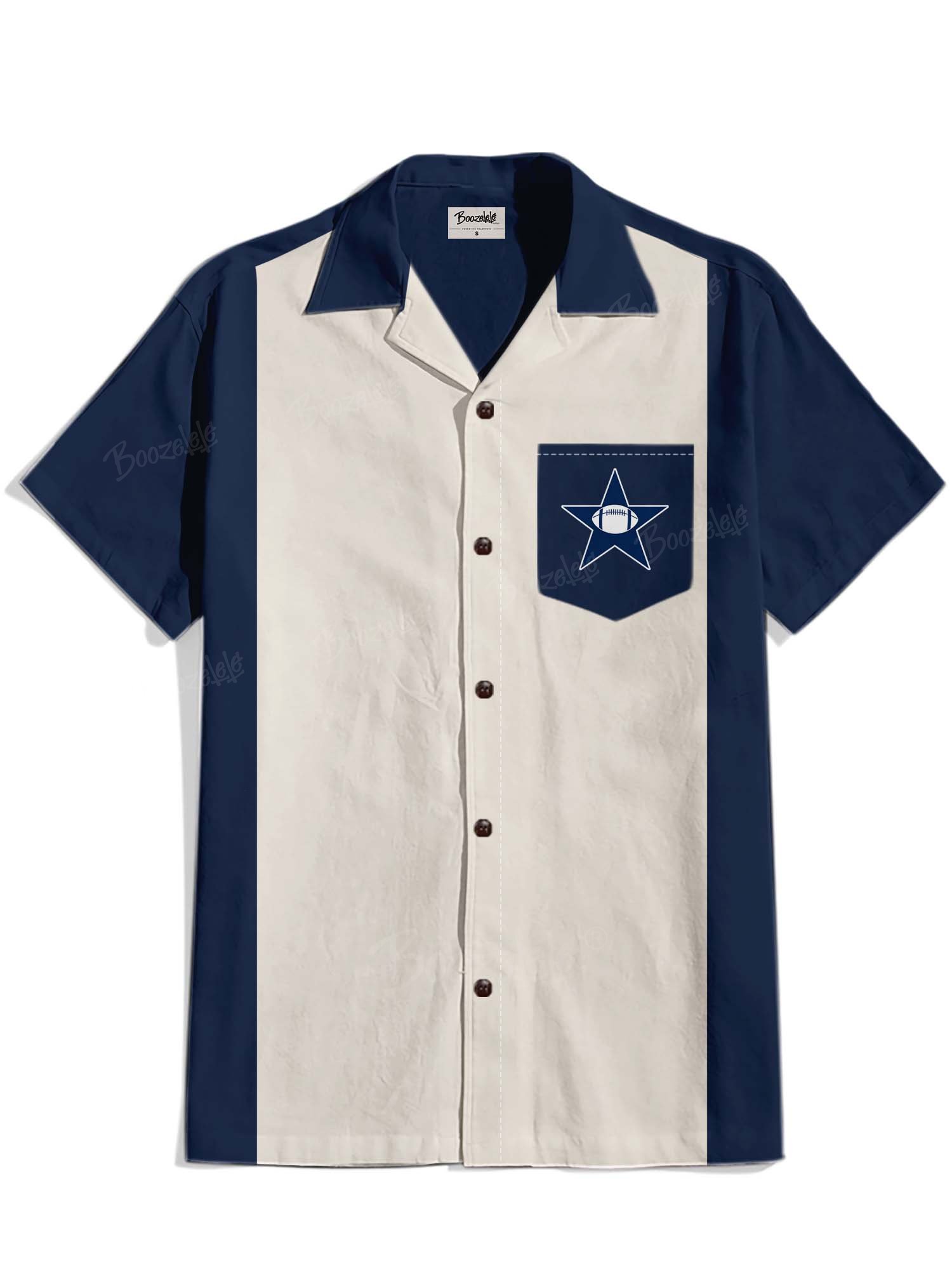 American Football EST.1960 - 100% Cotton Cuban Collar Shirt