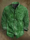 Vintage Floral Print Casual Long Sleeve Shirt