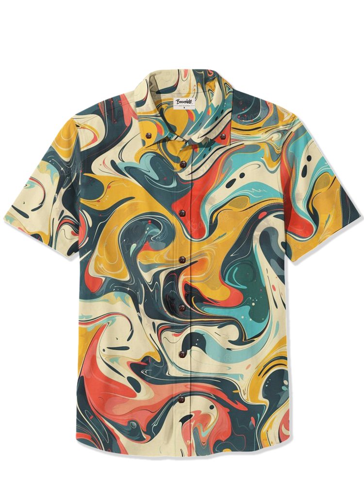 Colorful Water Patterns - 100% Cotton Shirt