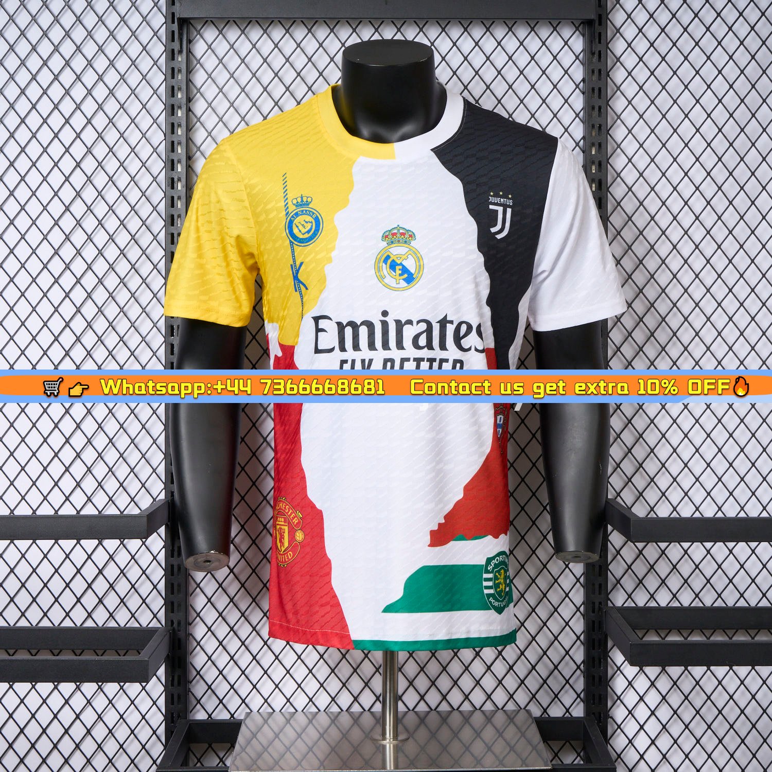 Cristiano Ronaldo Career Commemorative Jersey Real Madrid Manchester United Juventus Portugal Al Nassr Sporting CP - Player Version