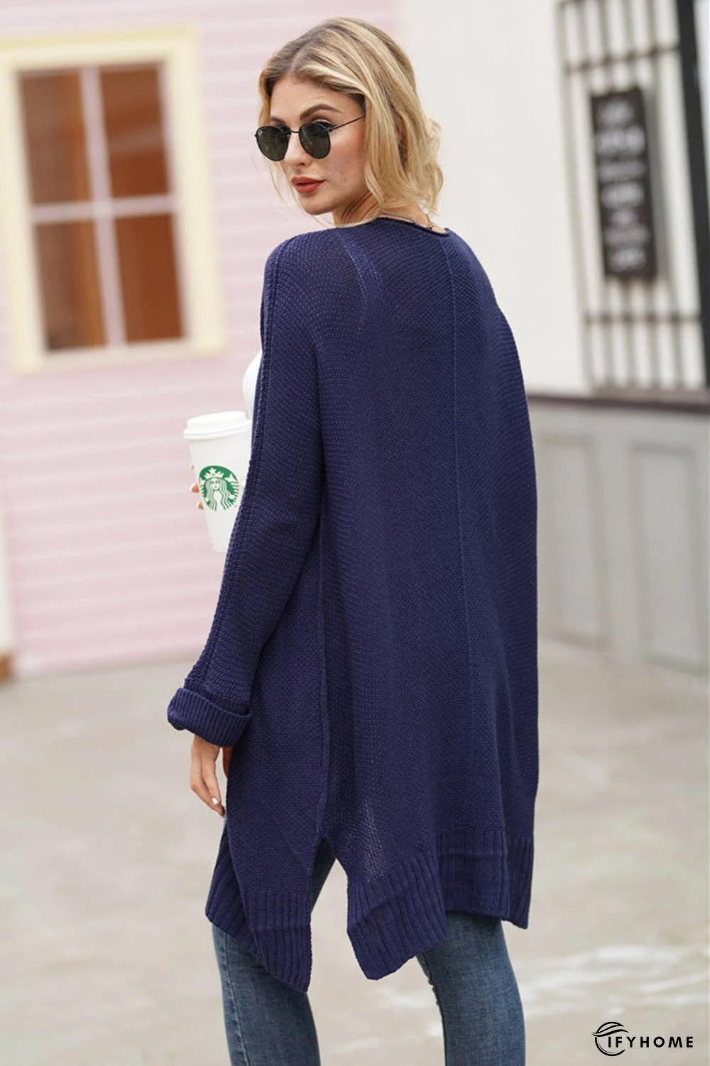 Open Front Long Sleeve Cardigan | IFYHOME