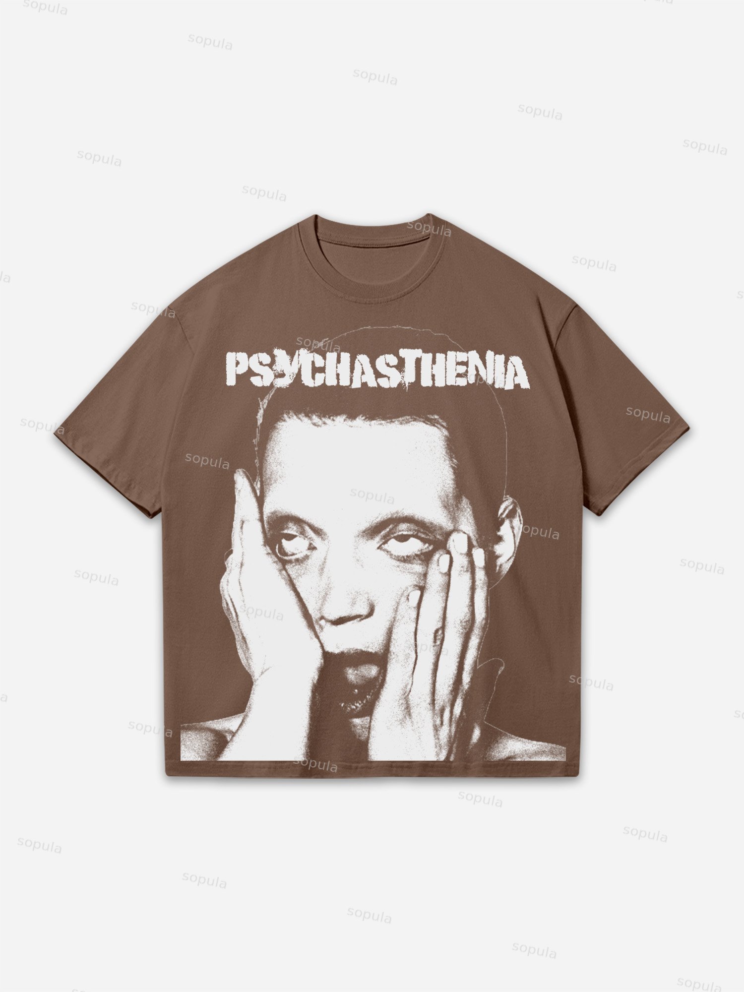 Mental Health Neurosis Vintage Graphic Oversized Cotton T-shirt