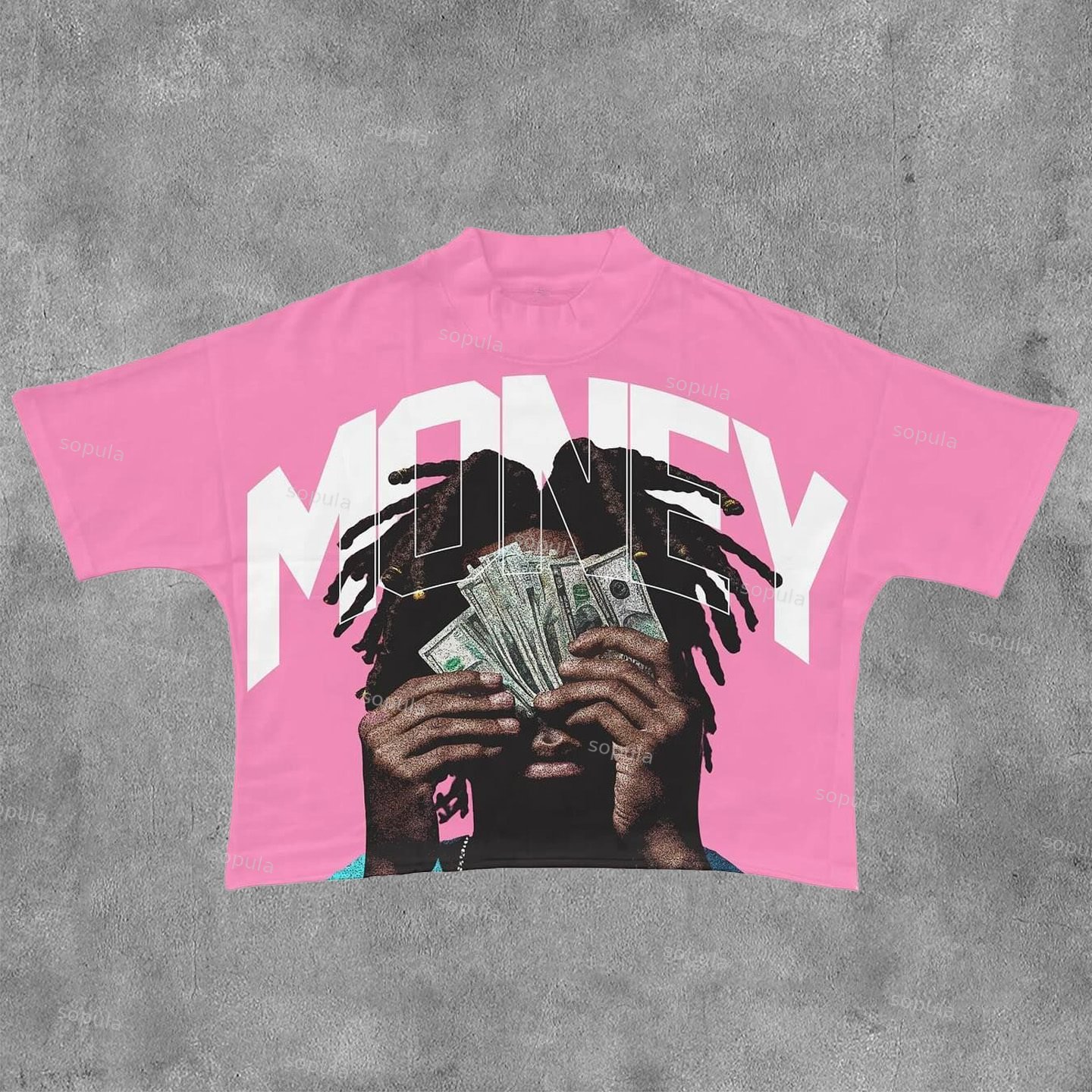Sopula Vintage Basic Money Graphic Casual Street Basketball T-Shirt - Sopula｜Premium Graphic Tees & Graphic Clothing