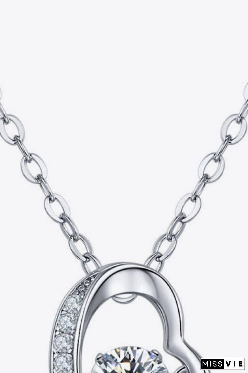 925 Sterling Silver Moissanite Pendant Necklace