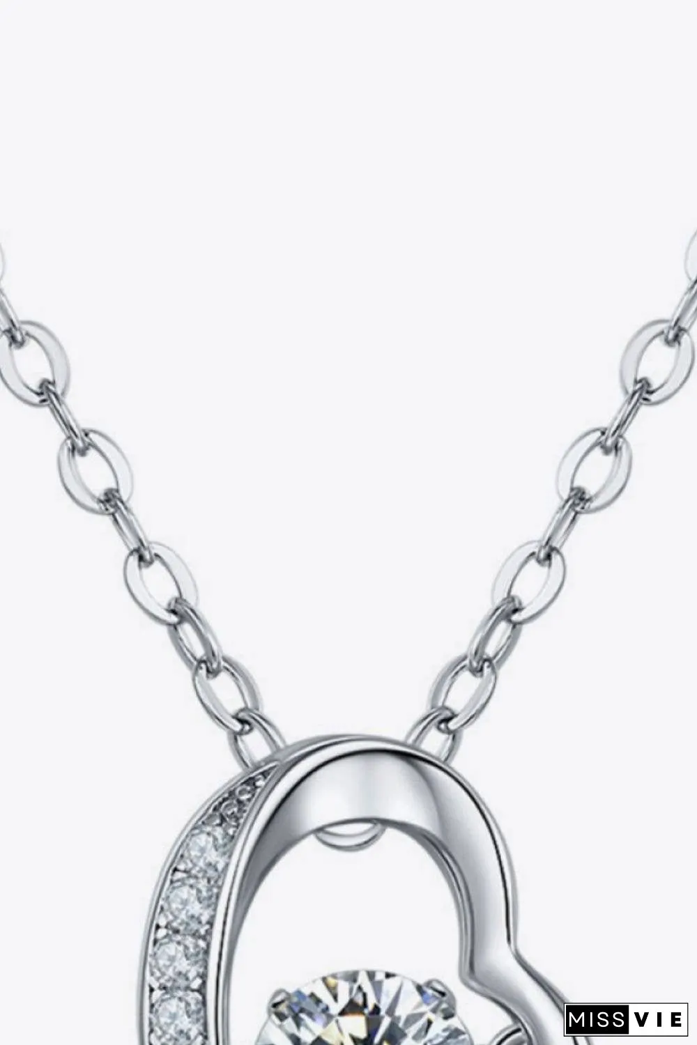 925 Sterling Silver Moissanite Pendant Necklace