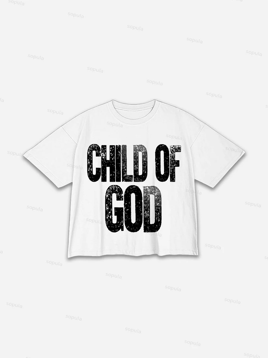 Sopula Vintage Child Of God Graphic Cropped T-Shirt