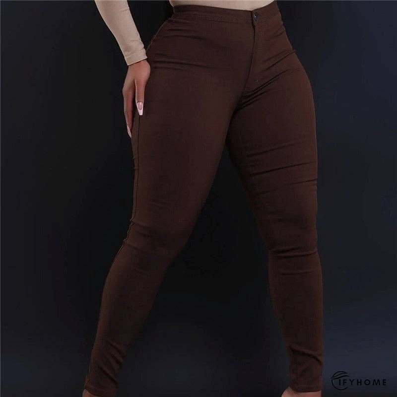 Slim Fit Solid Color Elastic Denim Jeans | IFYHOME