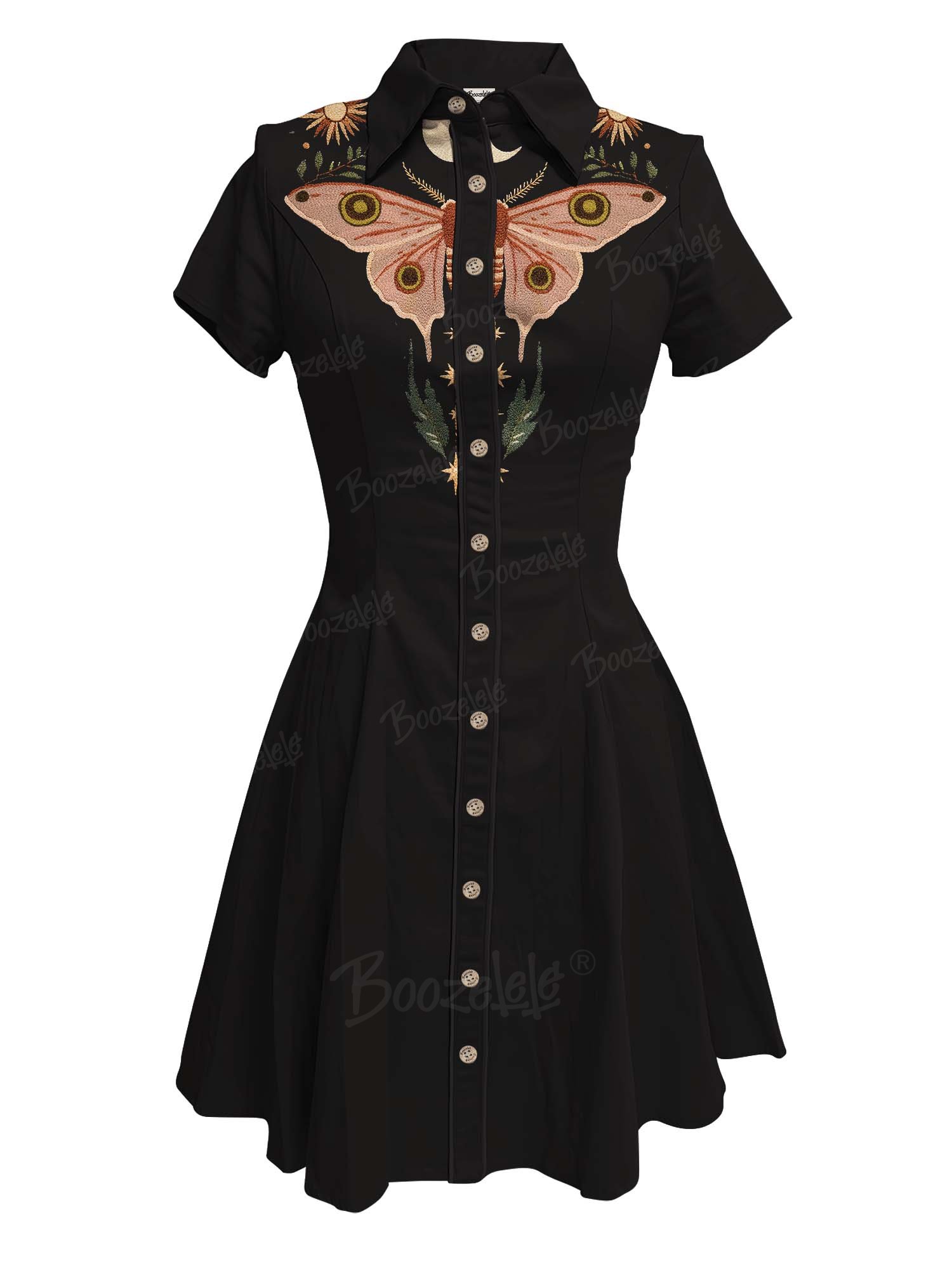 Moth And Flower  - 100% Cotton Dress
