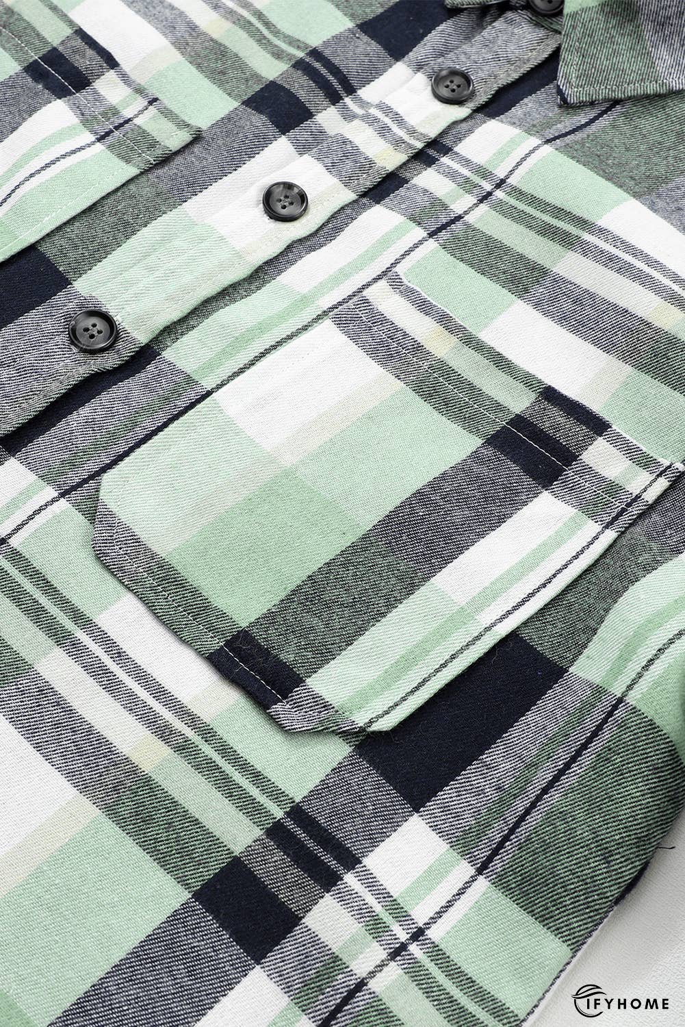 Plaid Button Up Patch Pocket Shirt | IFYHOME