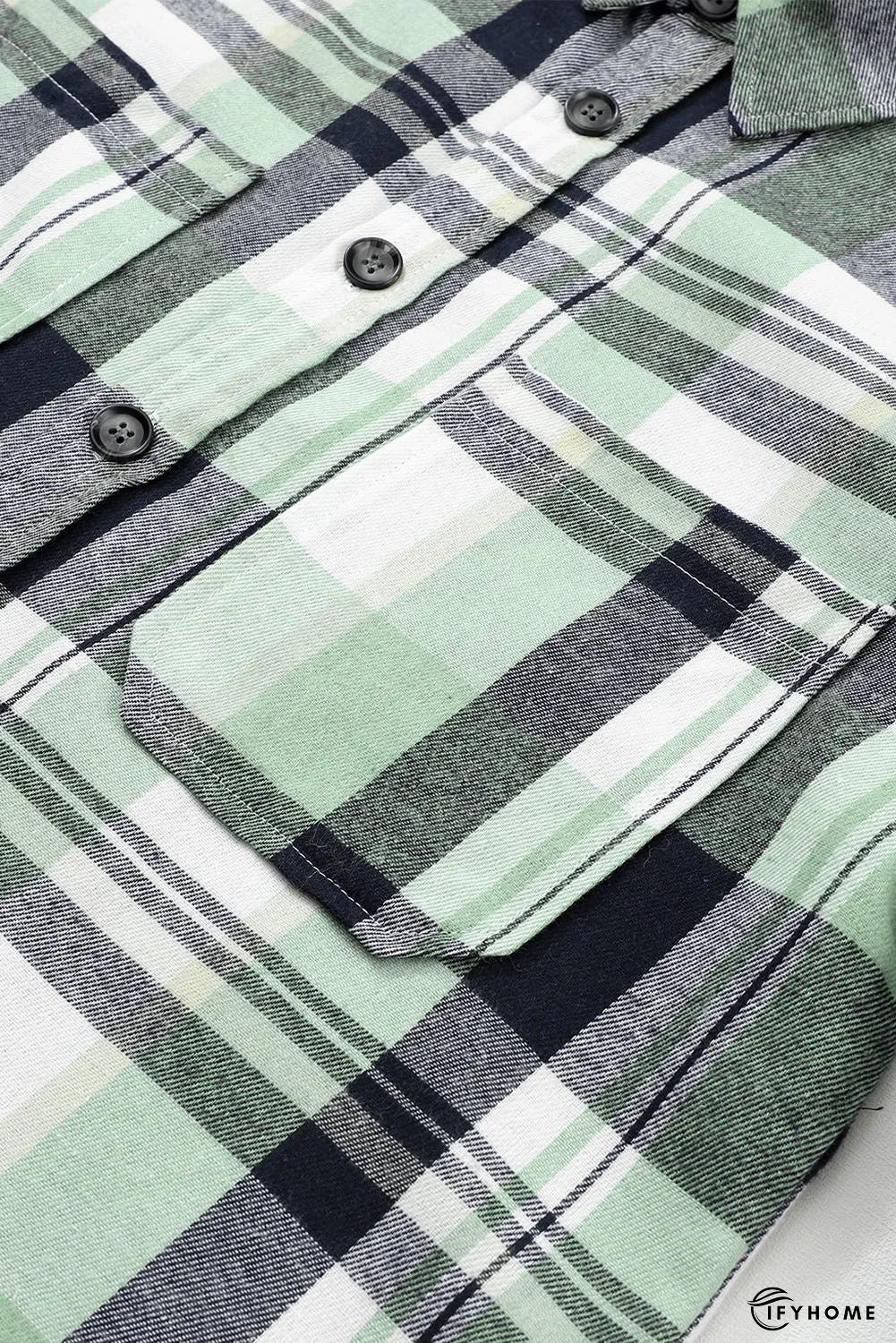 Plaid Button Up Patch Pocket Shirt | IFYHOME