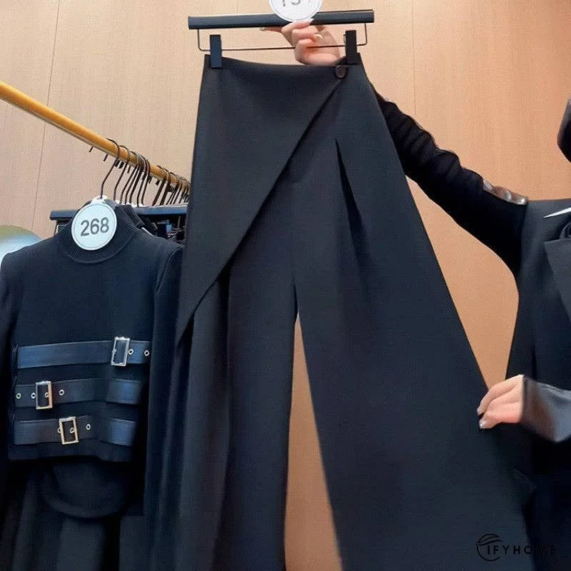 Irregular Pants Suit- Two-Piece Solid Color | IFYHOME