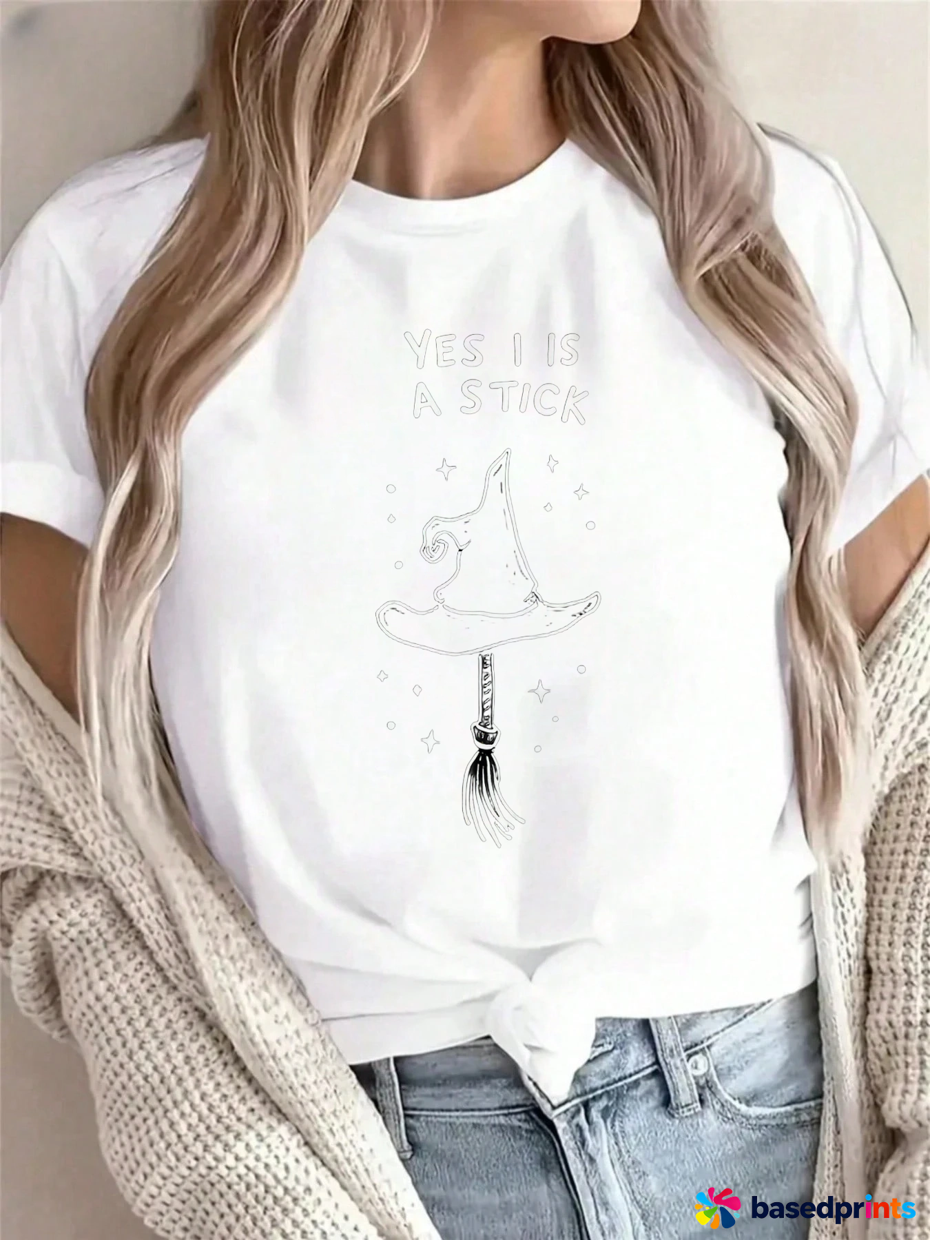 White Witch Hat Graphic Tee