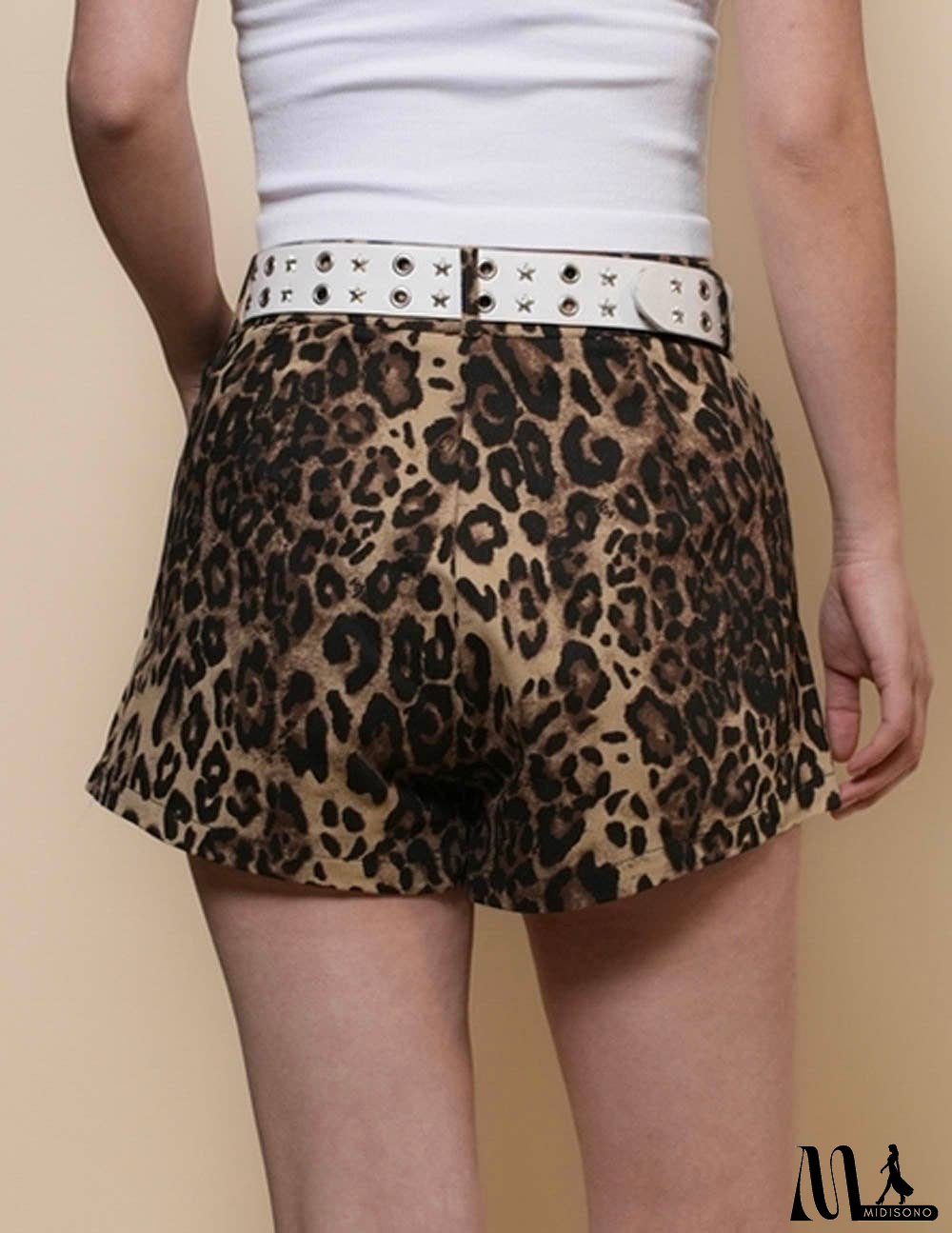 Ladies Everyday Leopard Denim Shorts SKS50102