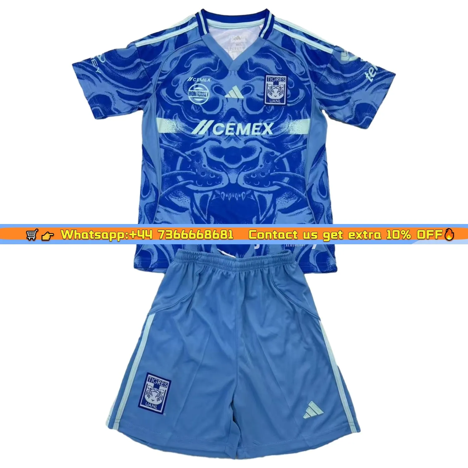 Tigres UANL 25-26 Away Men's Adult Jersey Set - Fans Version