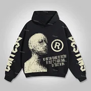 Sopula Vintage Destiny Mummy Graphic Print Side Pockets Hoodie