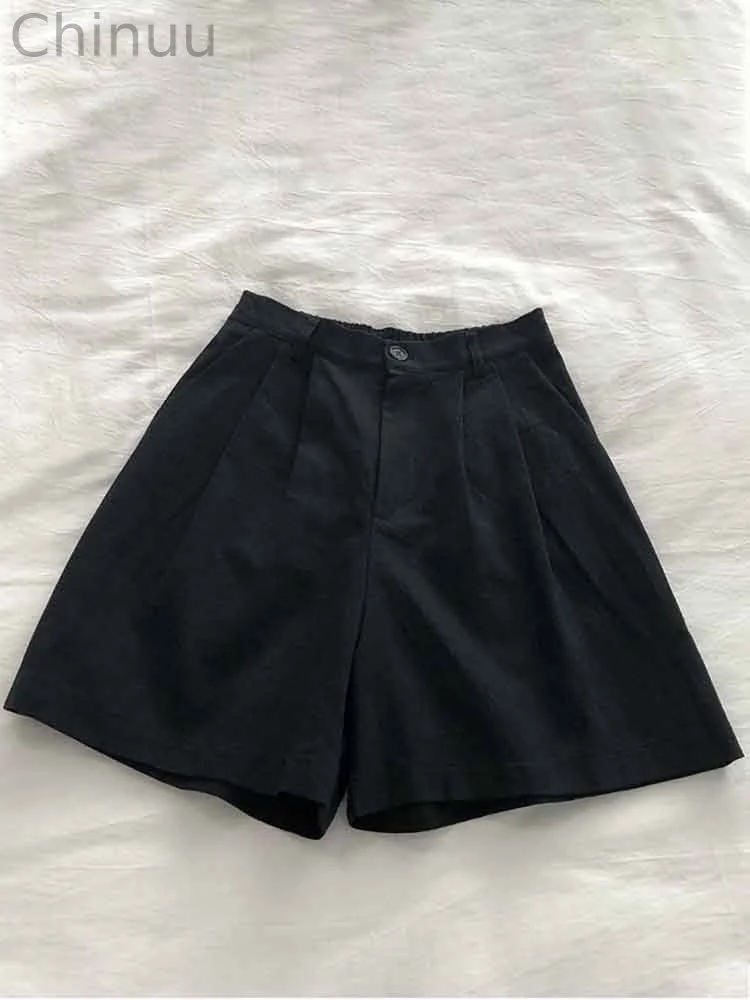 Women's Vintage Simple Linen Blend Casual Shorts