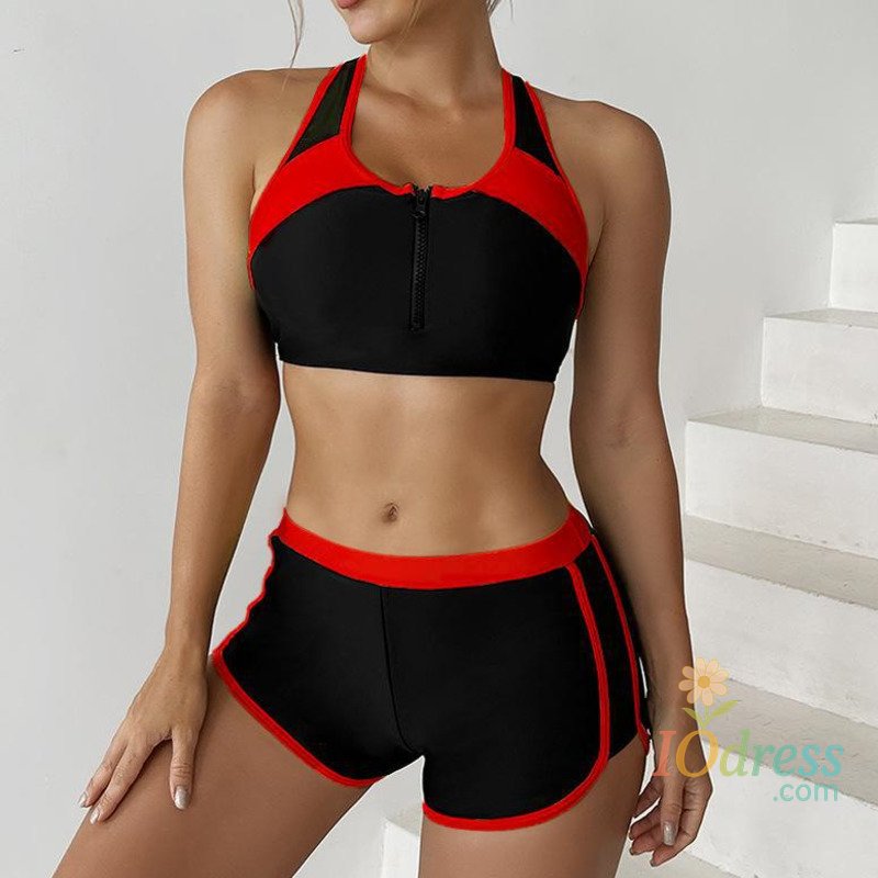 IO Dress Summer Large Swimsuits Plus Size Tankini Sets Female Swimwear Sports Pool Beach Wear Two-Piece Bathing Suit Women Swimming Suits