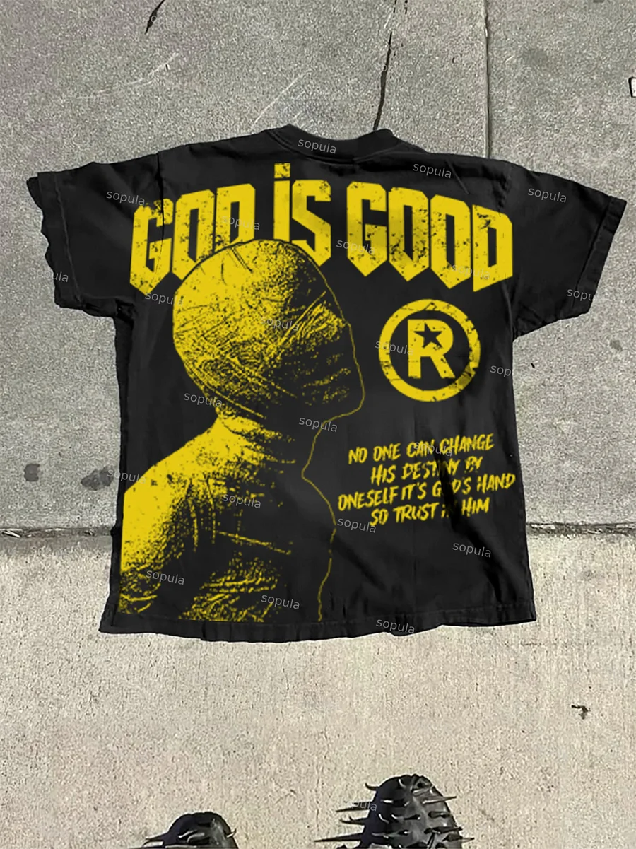 God Is Good-Vintage Destiny Mummy Graphic Cotton T-Shirt