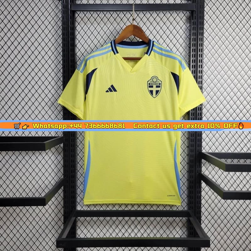 Sweden 2024 Home Stadium Jersey - Fans Version