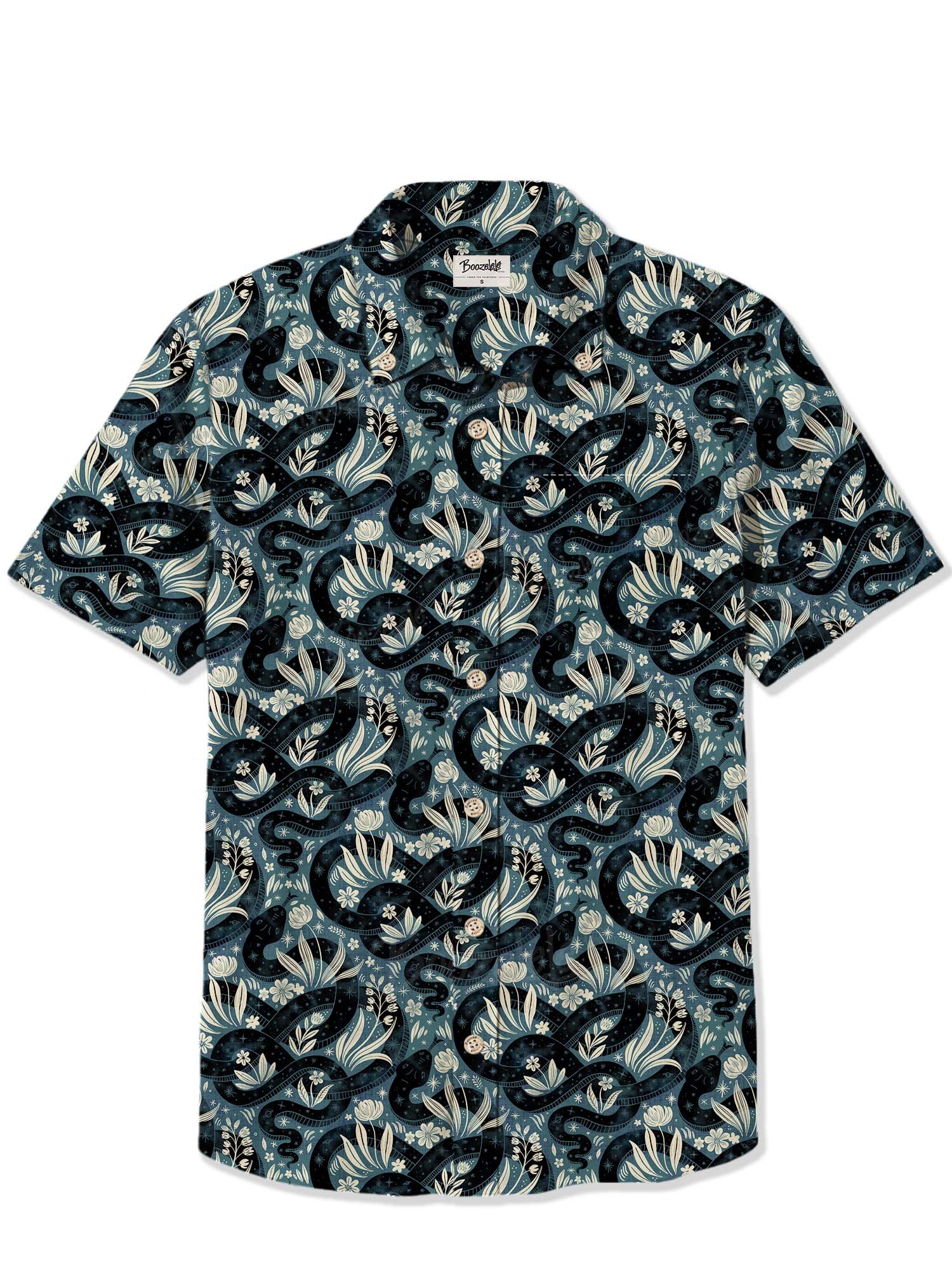 【Rebecca Elfast X Boozelele】Cosmic Serpent Teal - 100% Cotton Shirt