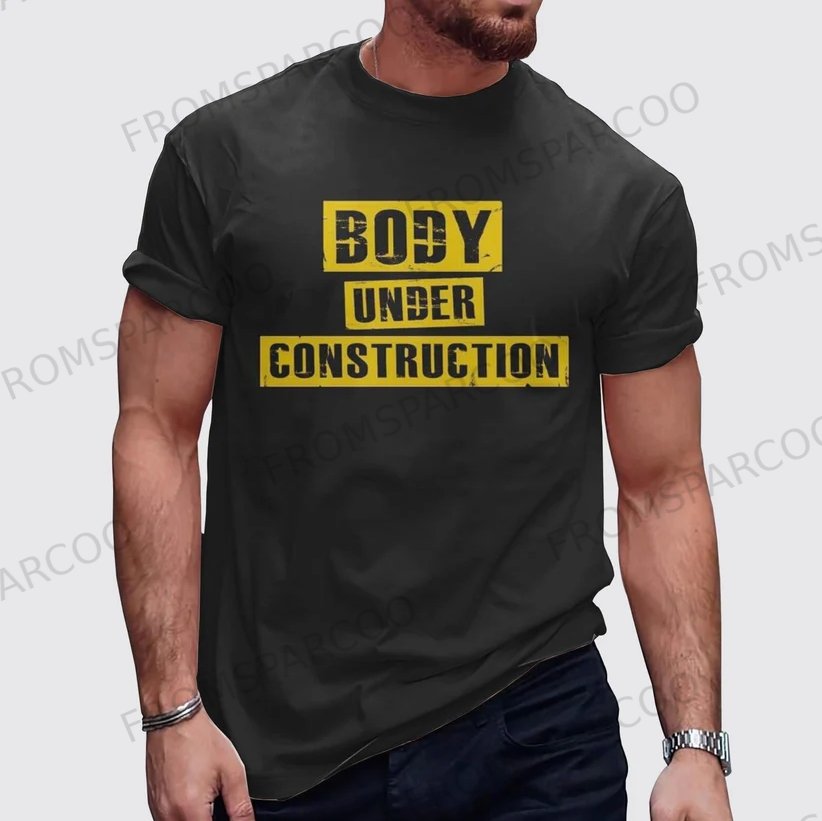 BODY UNDER CONSTRUCTION Men's Print Fitness T-Shirt