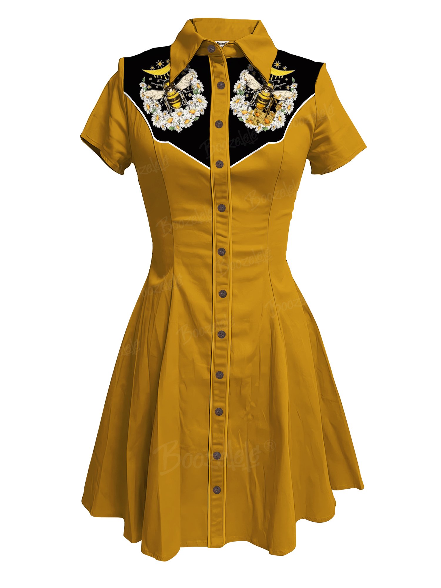Bee Yellow Daisy - 100% Cotton Dress