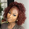 New Glueless Super Fluffy Afro Kinky Black Short Curly Wigs