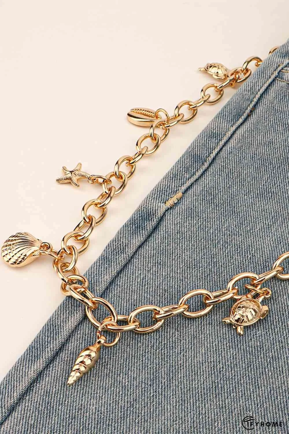 Sea Element Charm Iron Chain Belt | IFYHOME