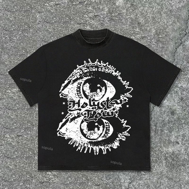 Sopula Vintage y2k Eyes Graphic Cotton T-Shirt