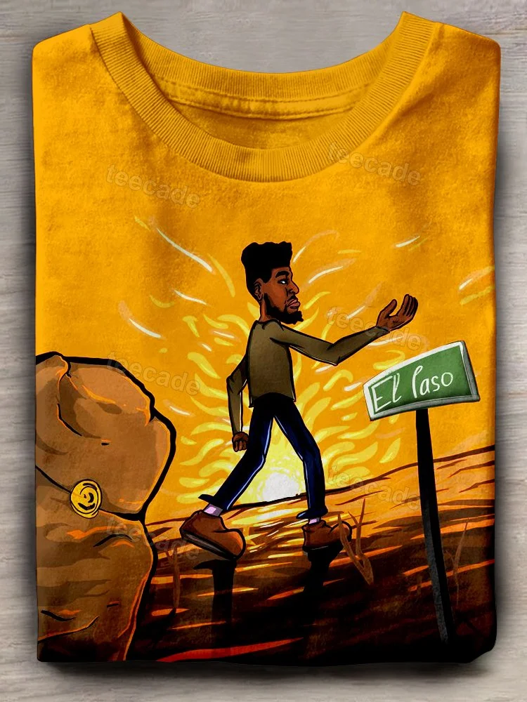 Teecade Khalid Robinson Cartoon Art Print T-shirt
