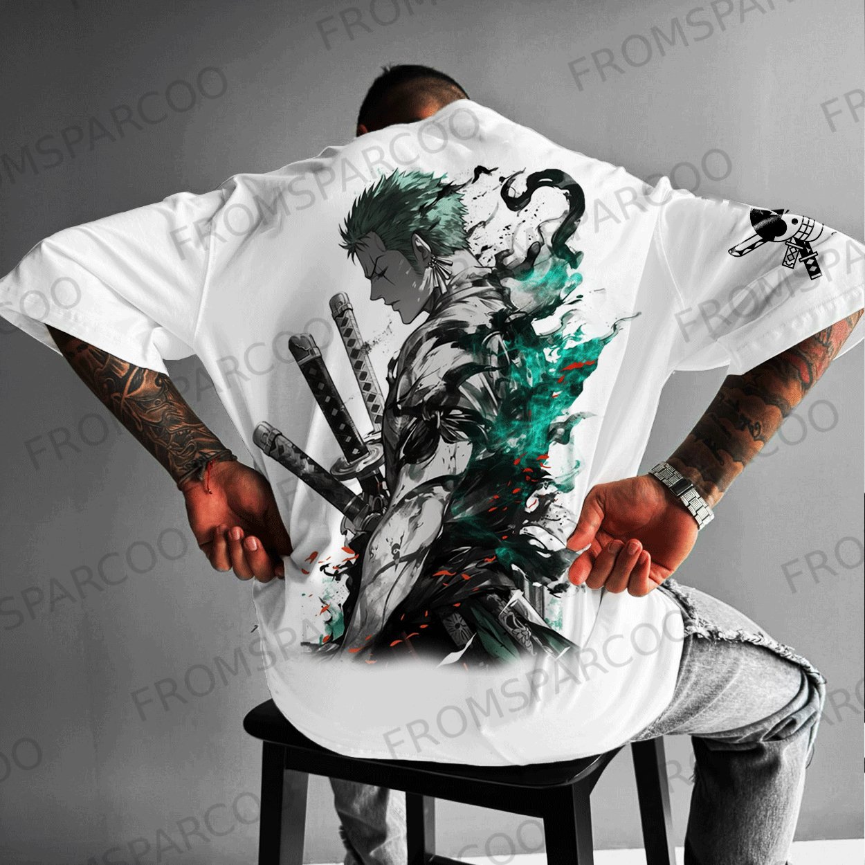 Unisex Oversized Anime Print T-Shirt
