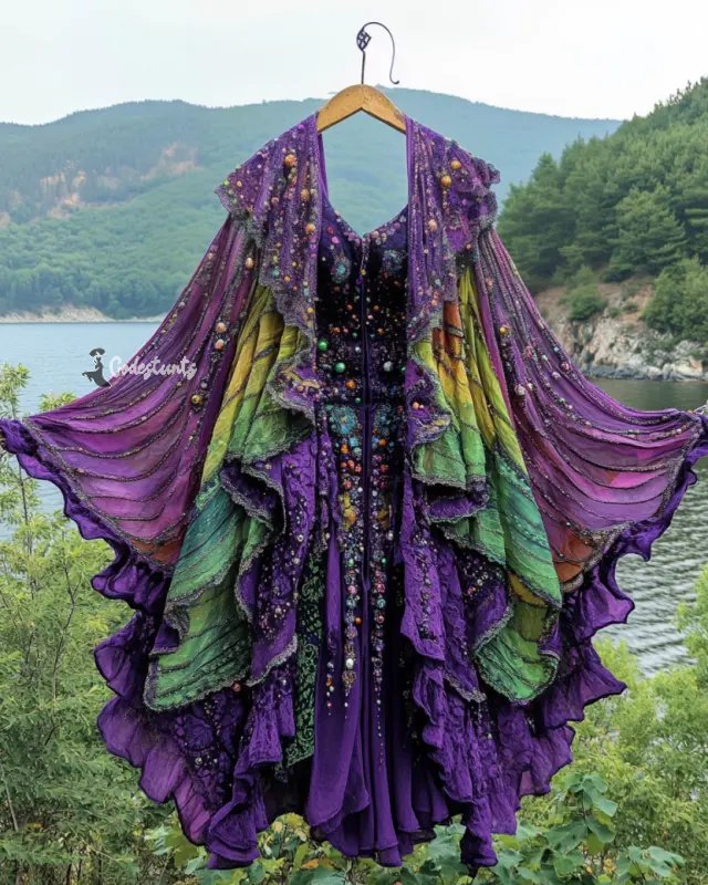 Summer Vacation Ruffle Lace Chiffon Contrast Kimono 27dd