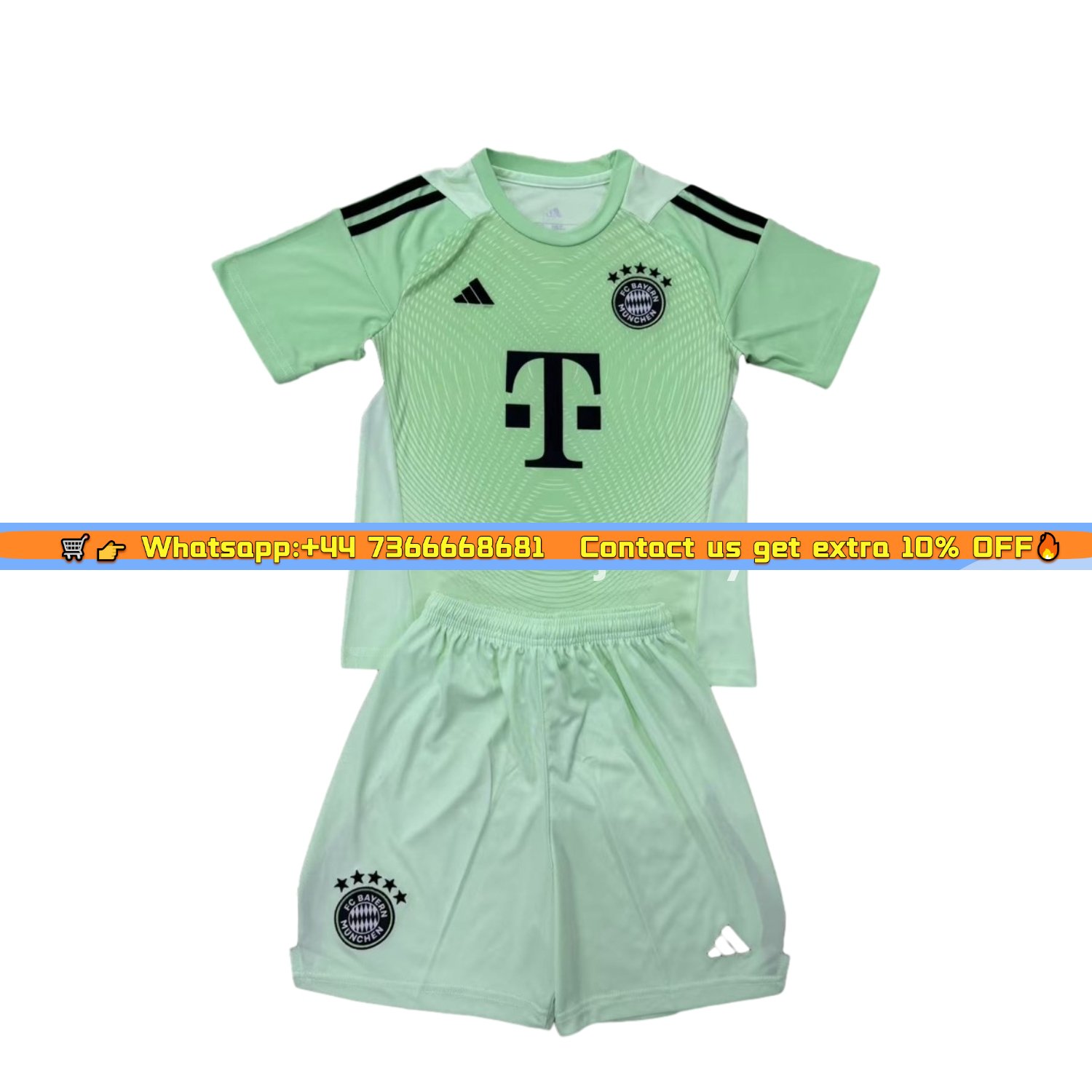 Bayern Munich 25-26 Green Goalkeeper Men's Adult Jersey Set - Fans Version