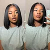 Glueless Natrual Short Bob Styles Silky Hair Straight Wig
