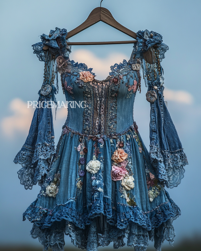 Summer colorful vacation patchwork contrast dress b4bc