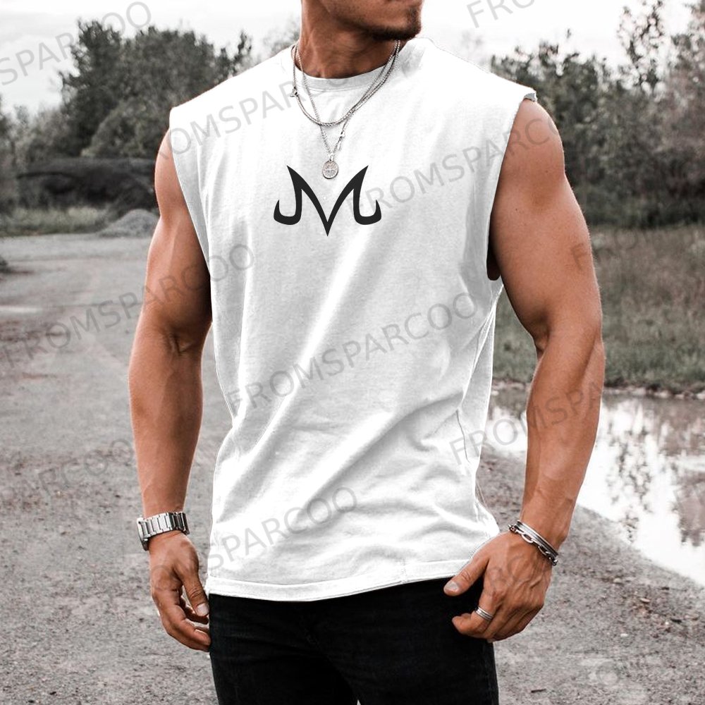 Men's Dragon Ball Print Anime Sports Tank Top