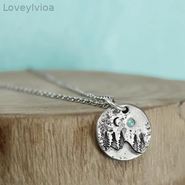 Mountain Necklace - Moonlight Necklace - Nature Necklace