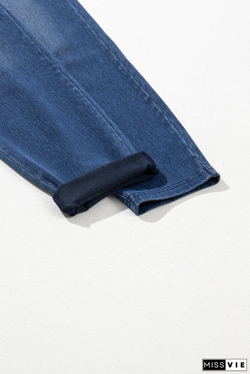 Elastic Waist Ankle Length Mid Waist Jeggings