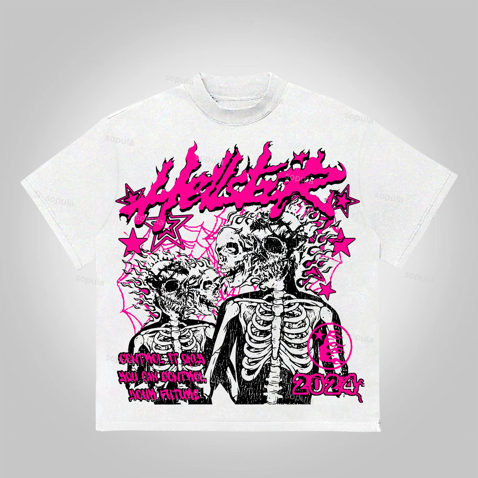 Sopula Studio Retro Skull In Soul Print Graphic Cotton T-Shirt
