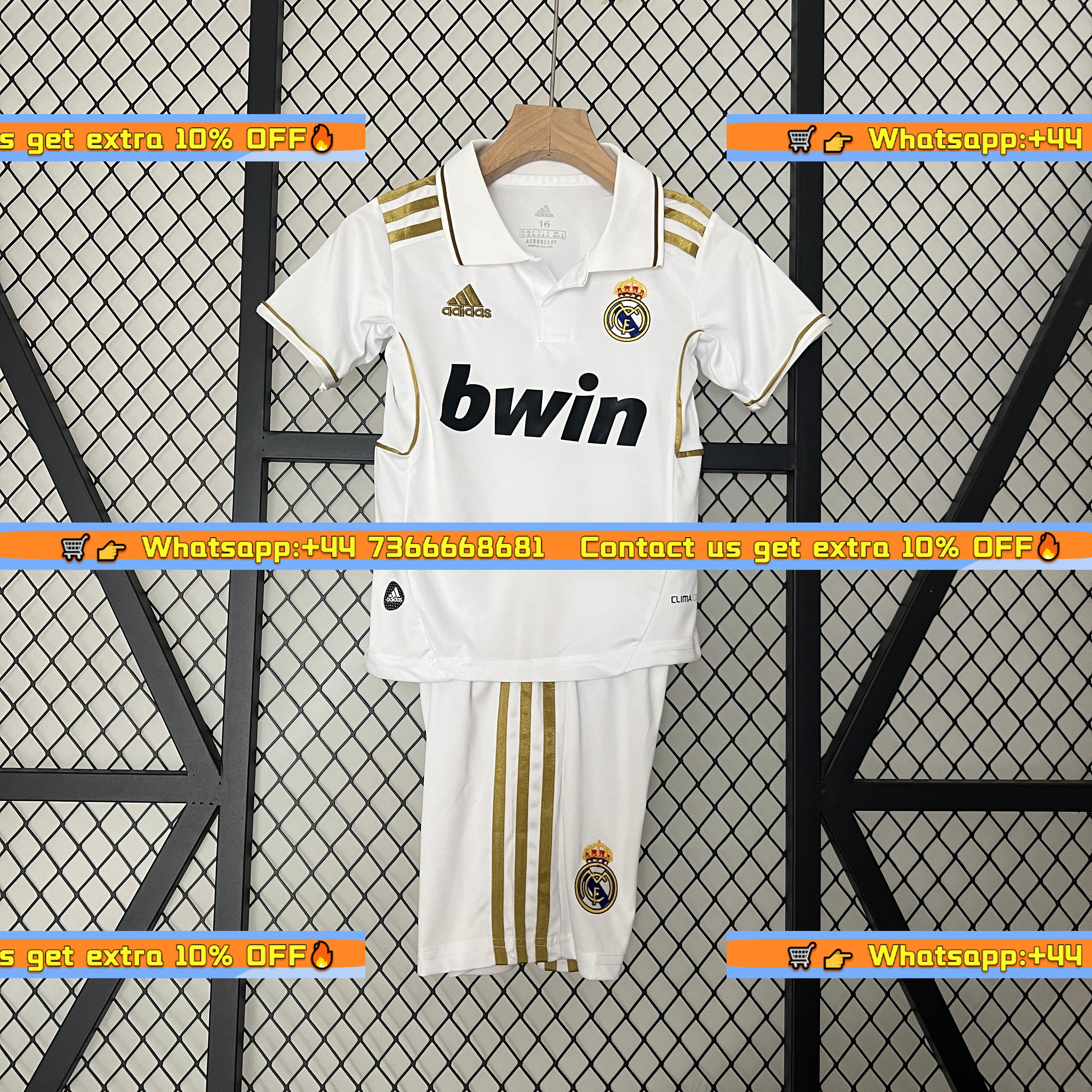 Retro Real Madrid 11-12 Home Stadium Kids Kit