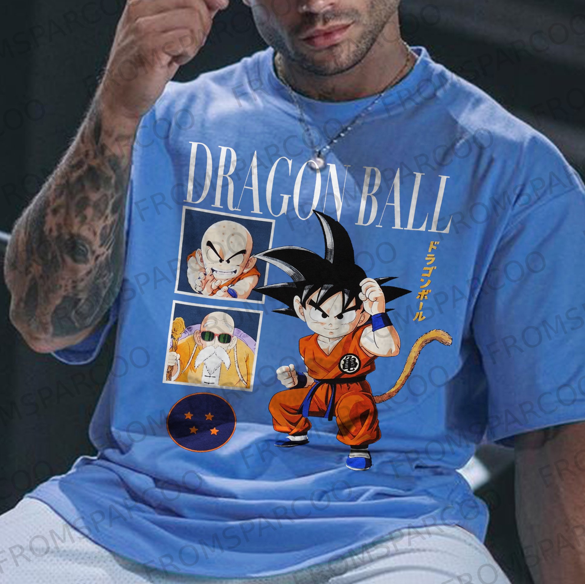 Unisex Vintage DBZ Boy Letter Print T-shirt