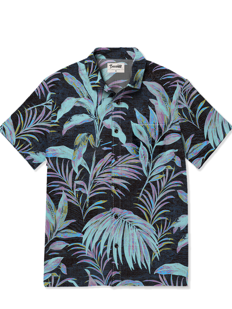 Hawaiian Leaves - Slub Linen Shirt
