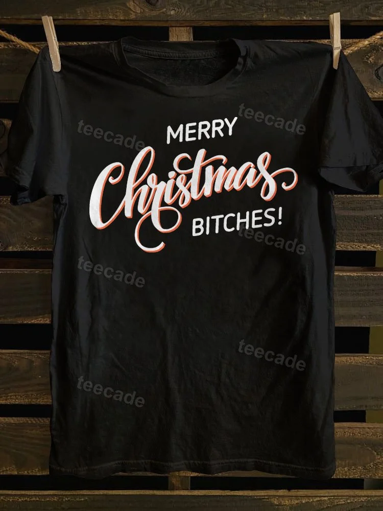 Teecade Teecade Fuck it's Christmas Time Print T-shirt