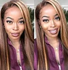 Hightlight Brown Mixed Blonde Long Hiar Wig Straight Wig