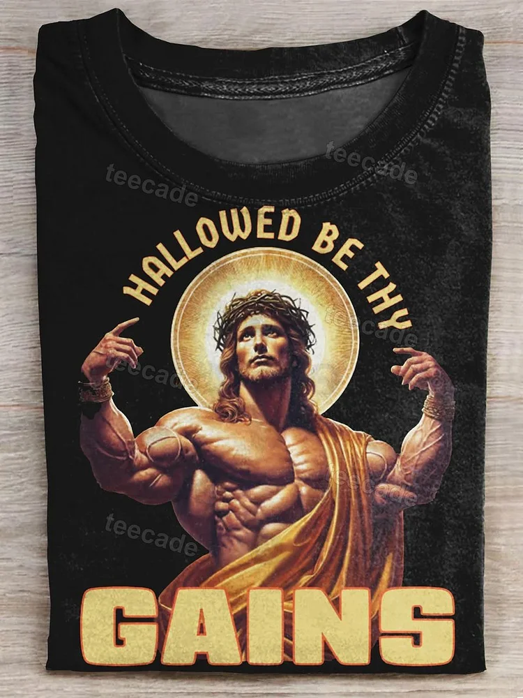 Teecade Teecade Hallowed Be Thy Gains T-shirt