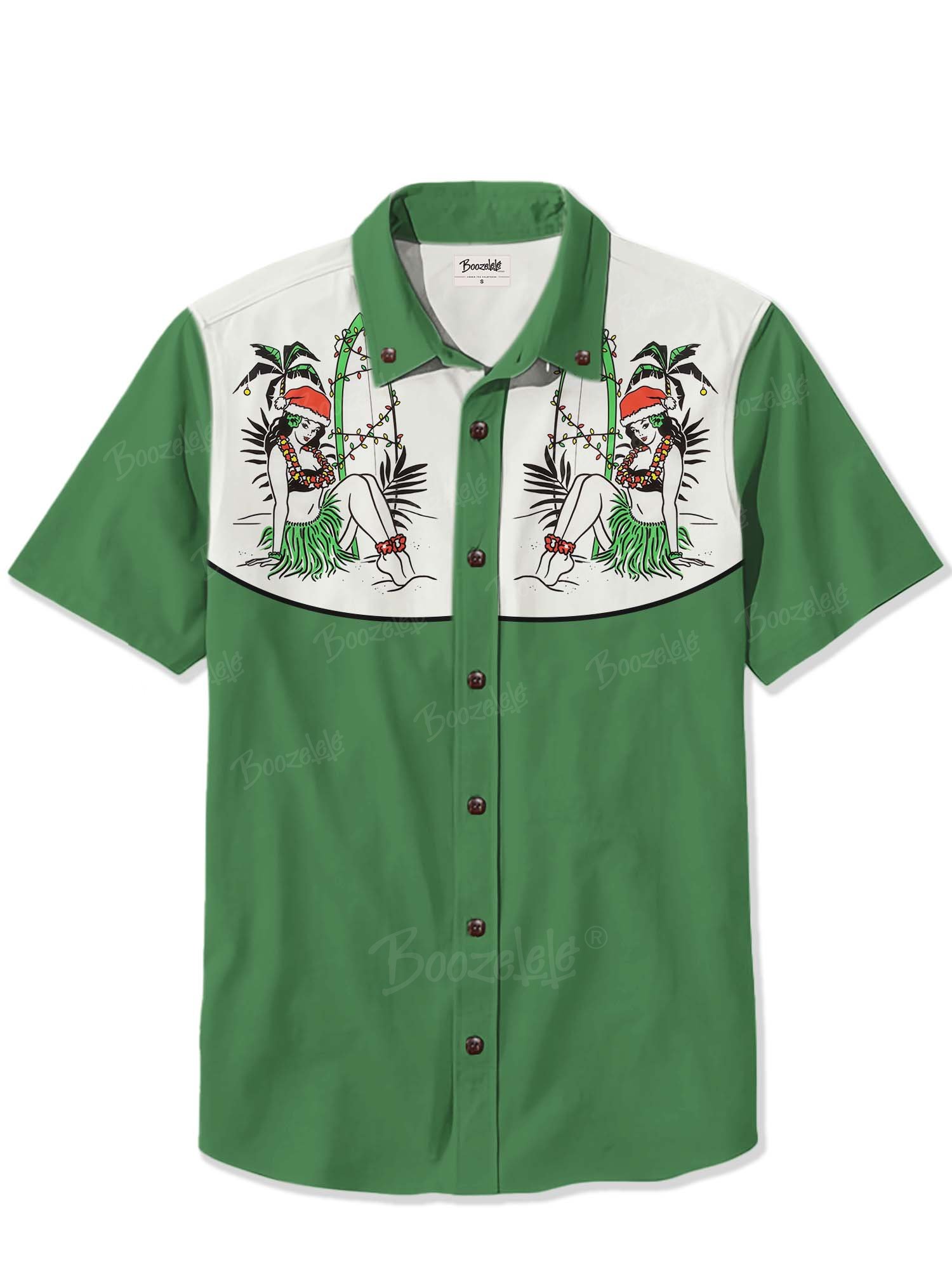 Christmas Mele Kalikimaka Hulagirl - 100% Cotton Shirt
